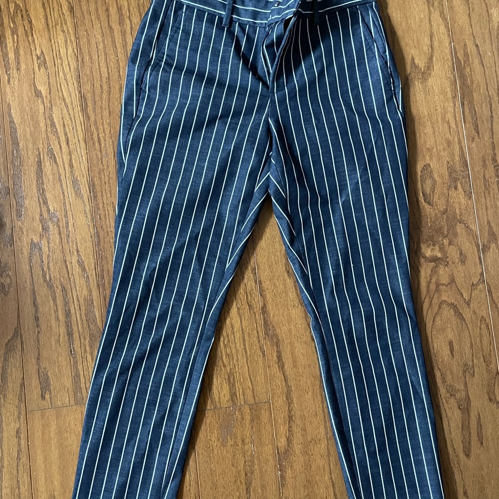 Women's Striped Blue Pants